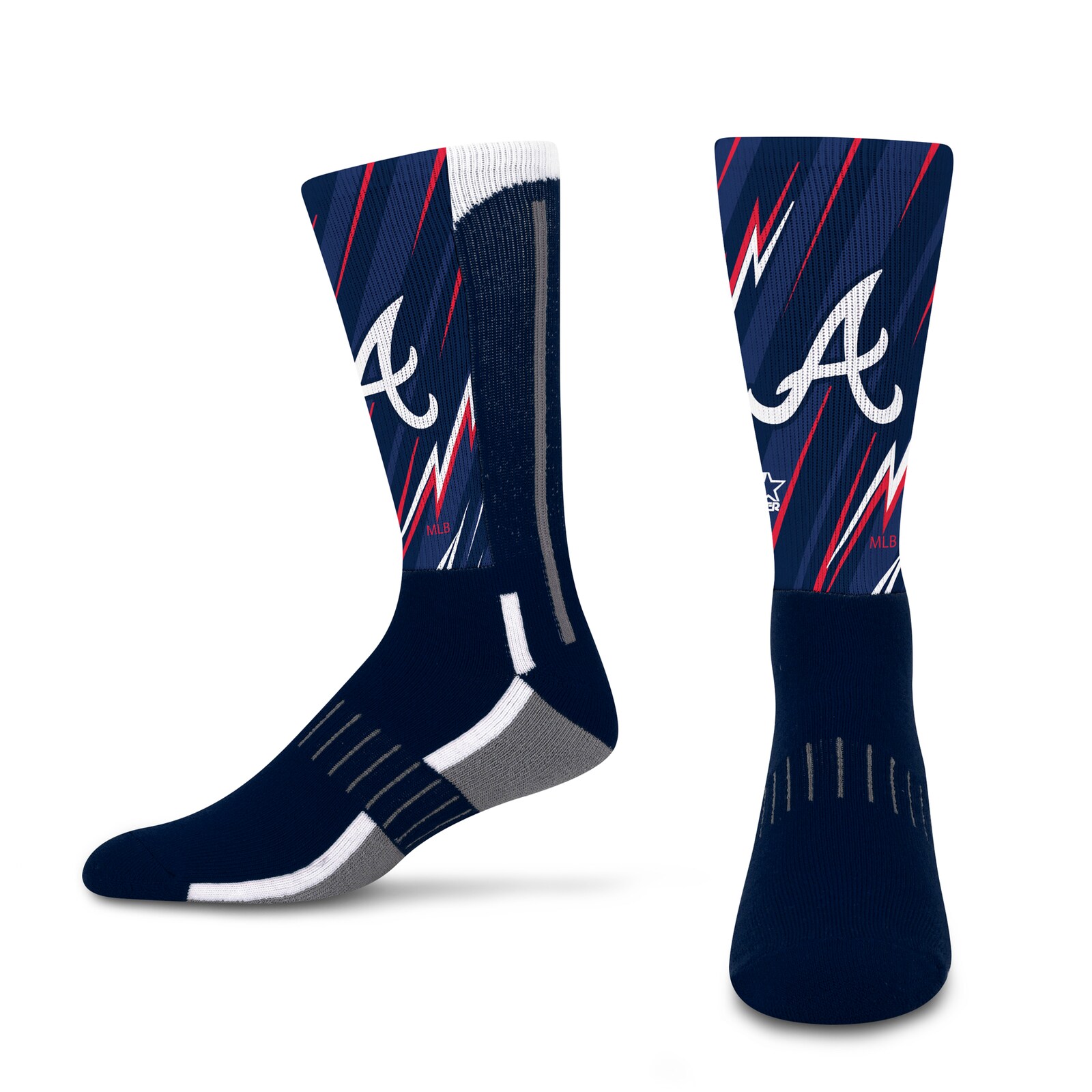 남녀공용 Atlanta Braves Starter Big Energy Neo 2팩 크루 양말 세트 상세 이미지 4