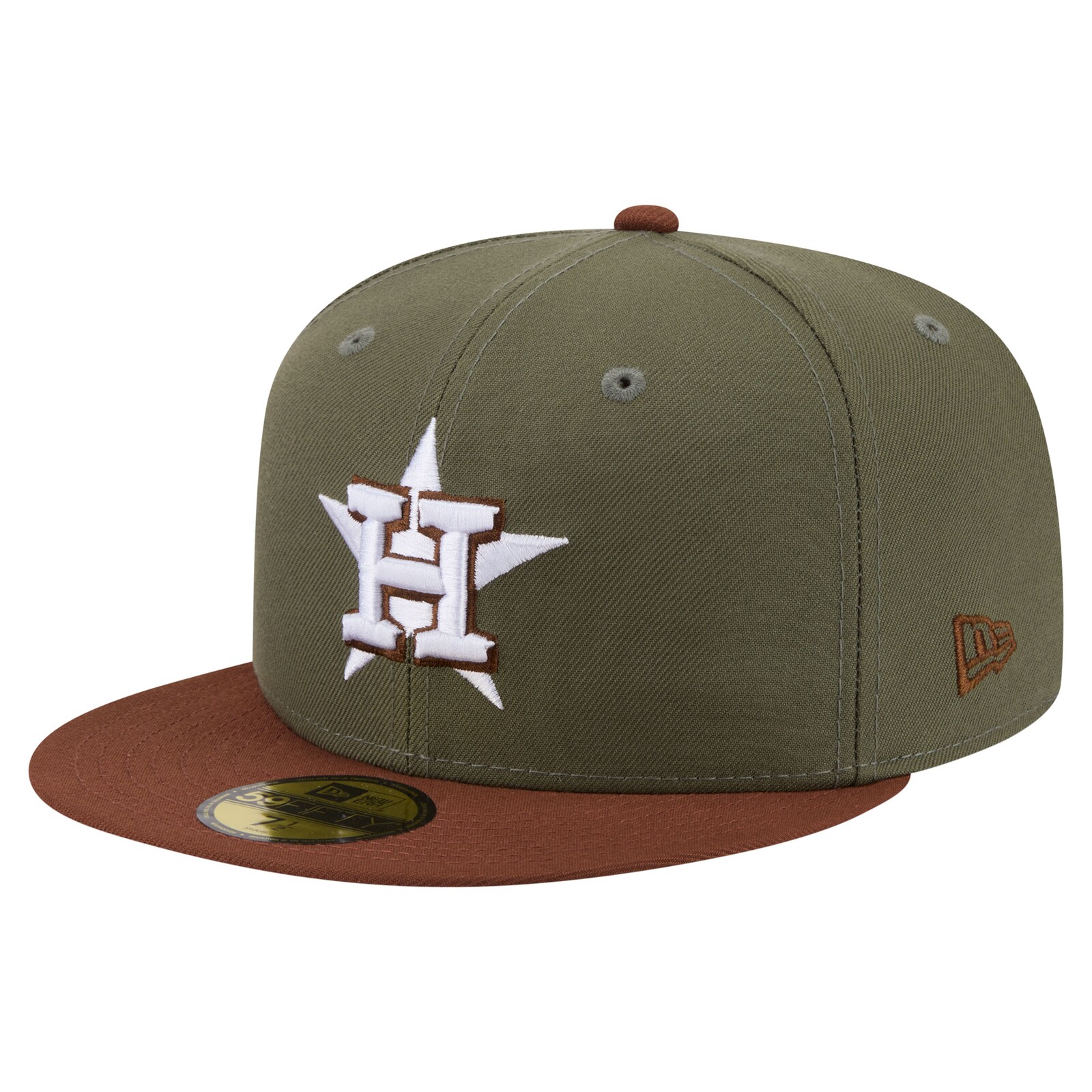 남성용 Houston Astros New Era 올리브/브라운 Color Pack 59FIFTY 피티드 모자 상세 이미지 2