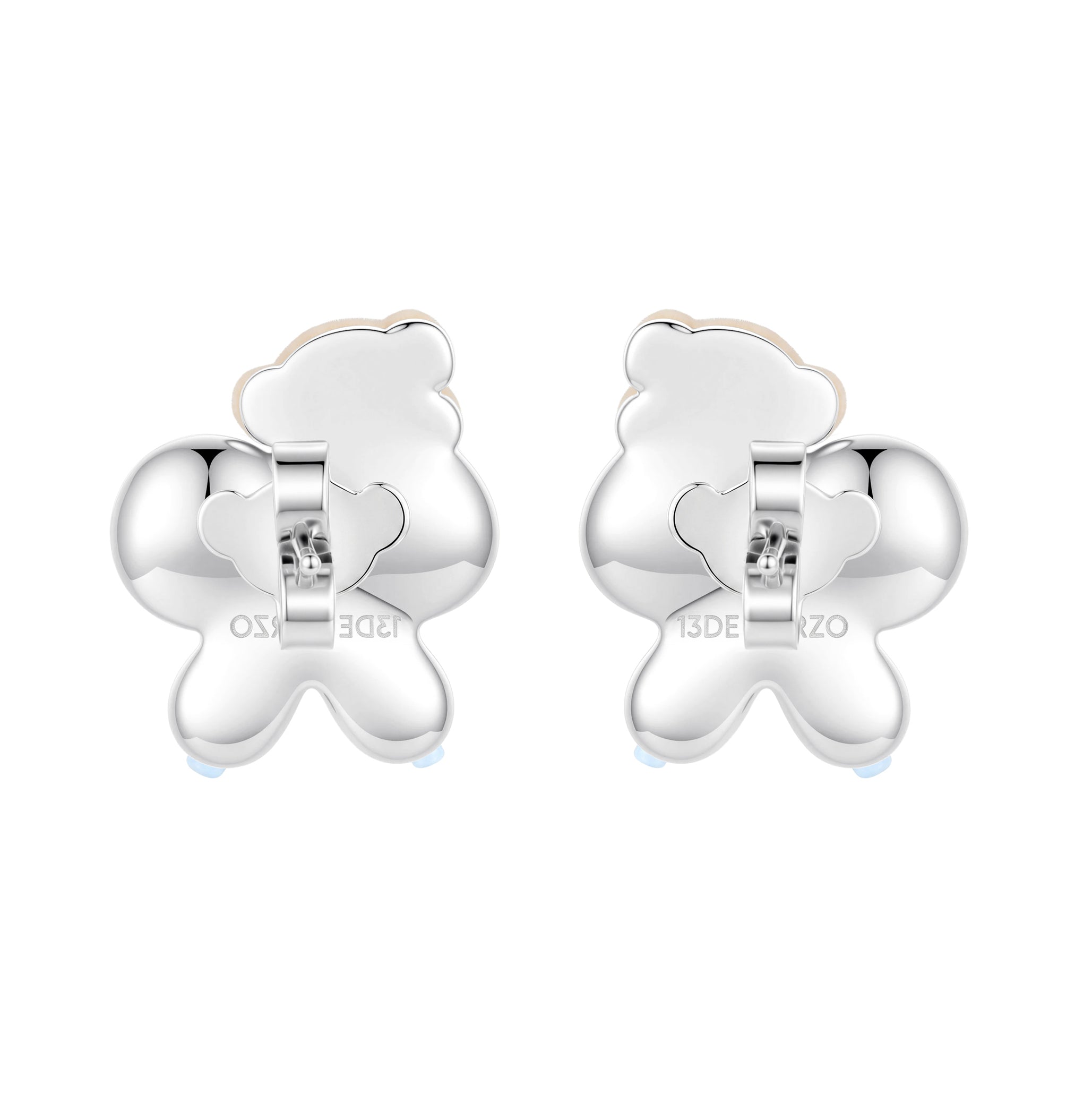 벌룬 보우 베어 스터드 귀걸이 블루 상세 이미지 3