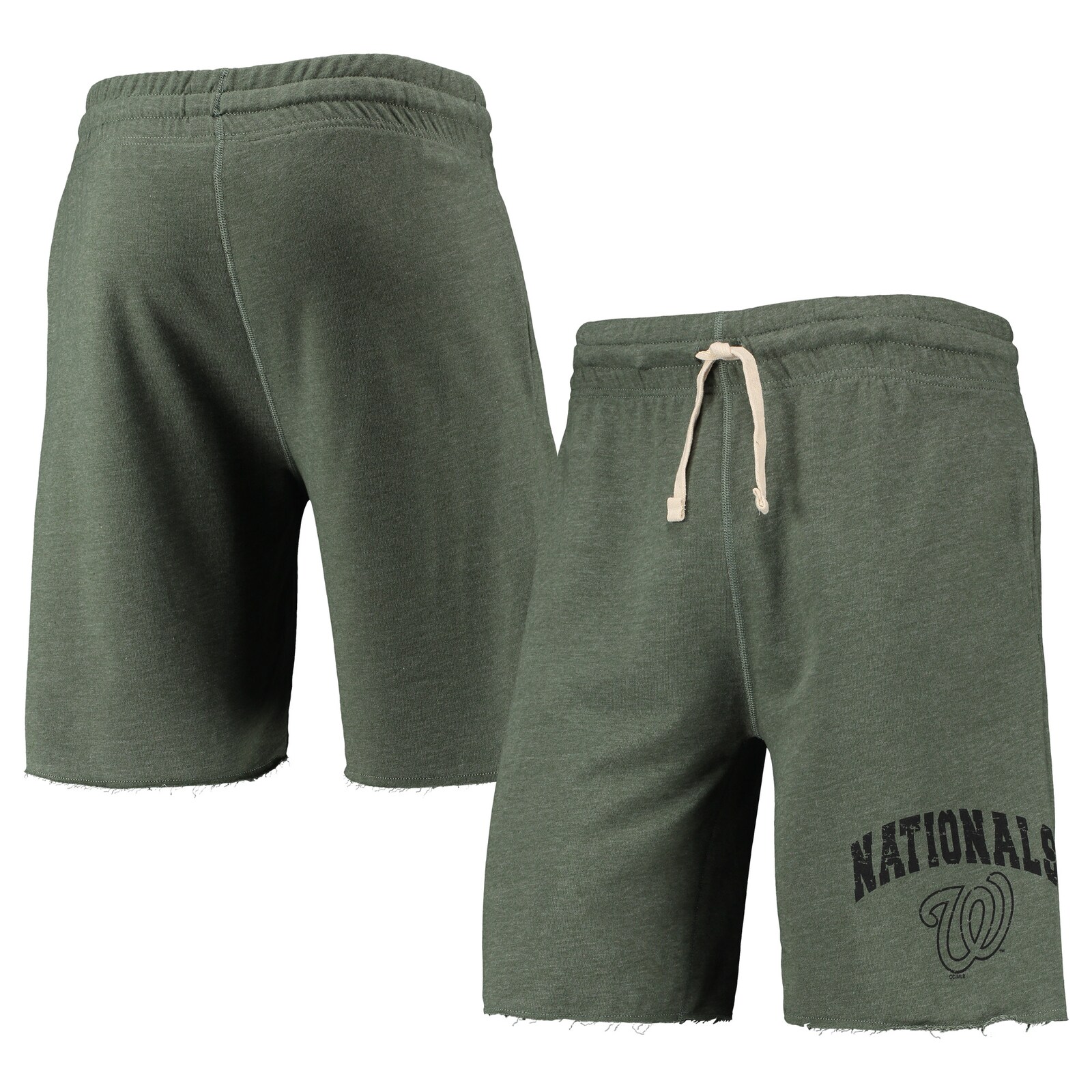 남성용 Washington Nationals Concepts Sport 헤더 그린 Mainstream 로고 테리 트리블렌드 쇼츠 상세 이미지 2