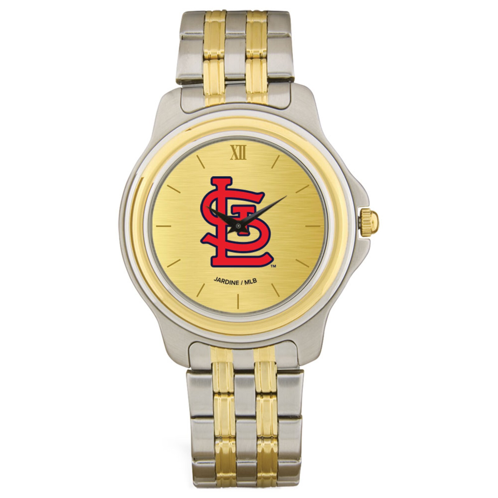 남성용 St. Louis Cardinals 골드 다이얼 투톤 손목시계