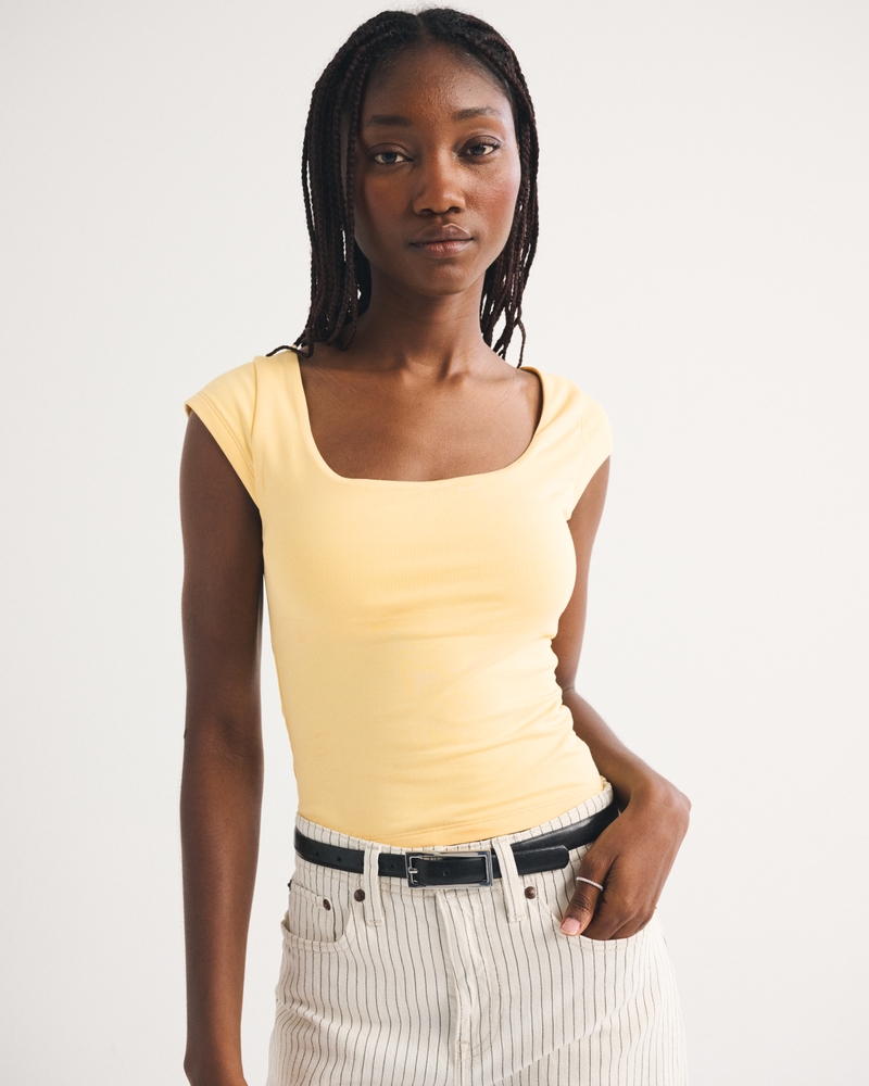 Bra-Free Reversible Scoopneck Top 상세 이미지 2