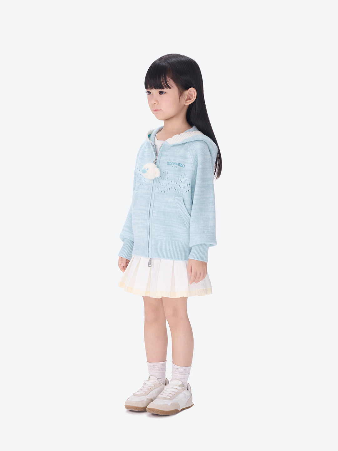 BabyBear 플리츠 원피스 화이트 상세 이미지 3