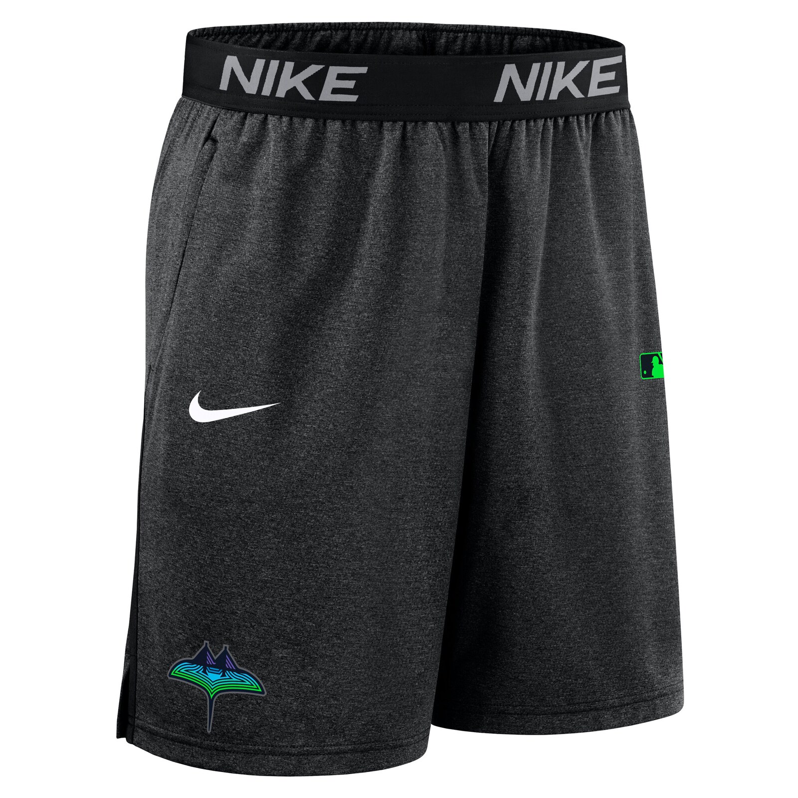남성용 Tampa Bay Rays Nike 블랙 Authentic Collection City Connect 퍼포먼스 니트 반바지 상세 이미지 3